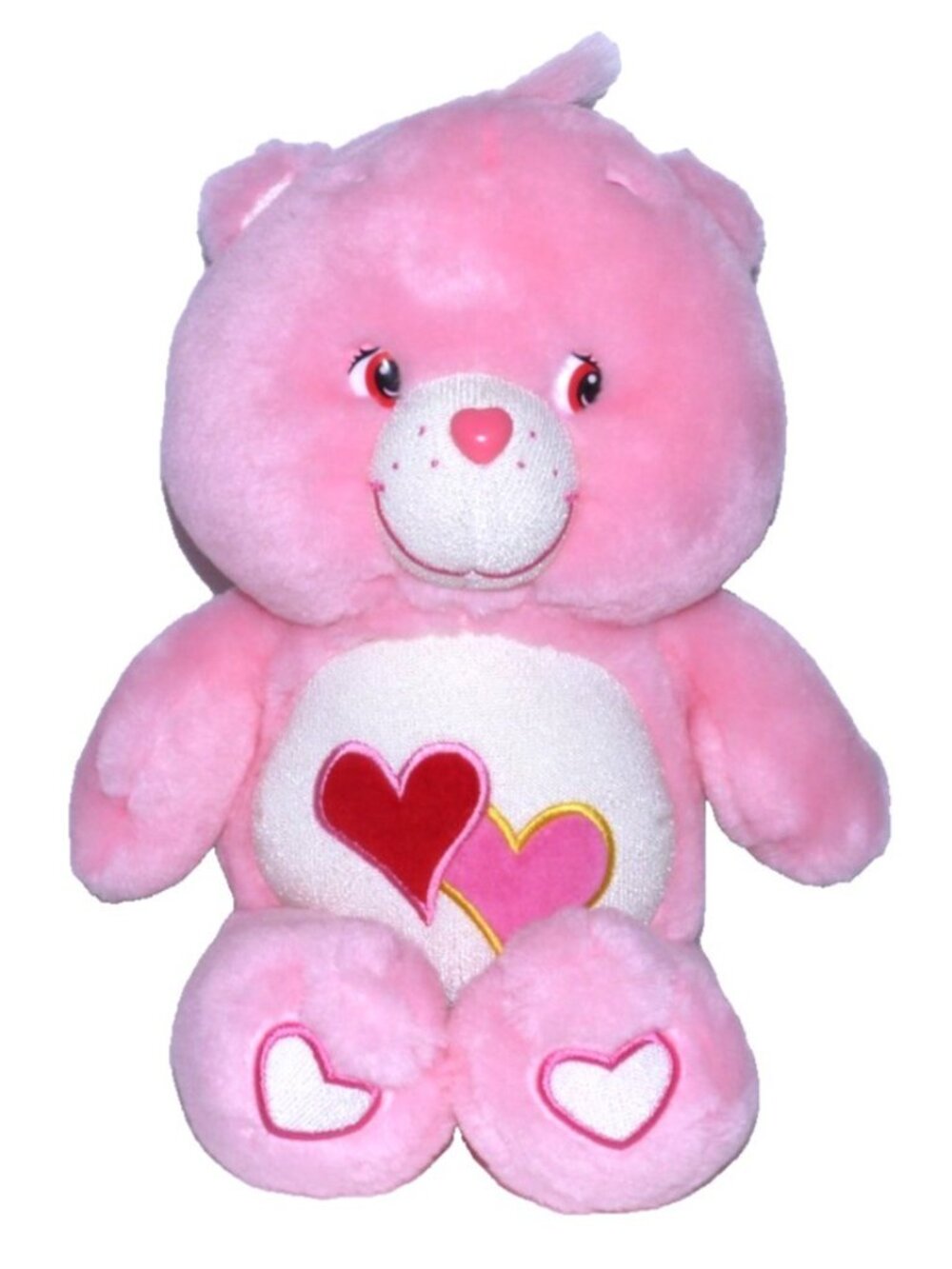 Vintage Care Bears Love A Lot Bear 14" pink plush stuffed toy Play Along 2003